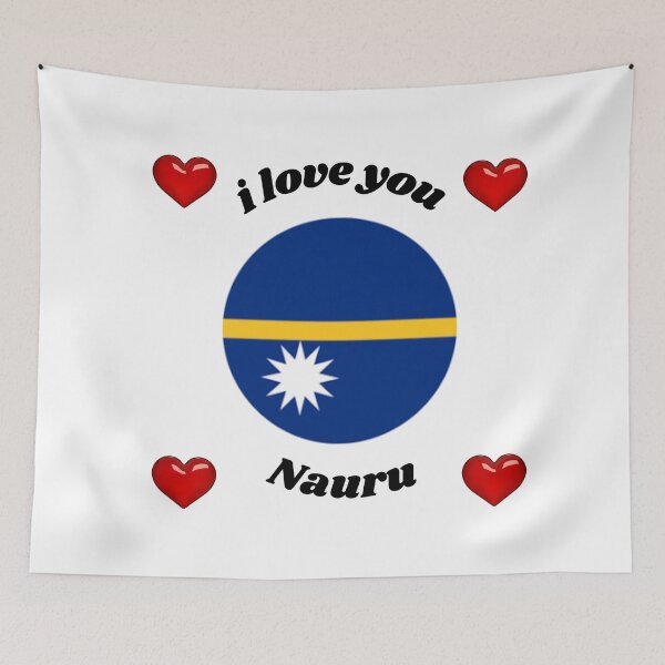 Item preview, nauru flag designed and sold by CARANIACLS.