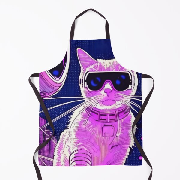 Item preview, Cat Astronaut In Cyberpunk Universe designed and sold by KalipsoArt.