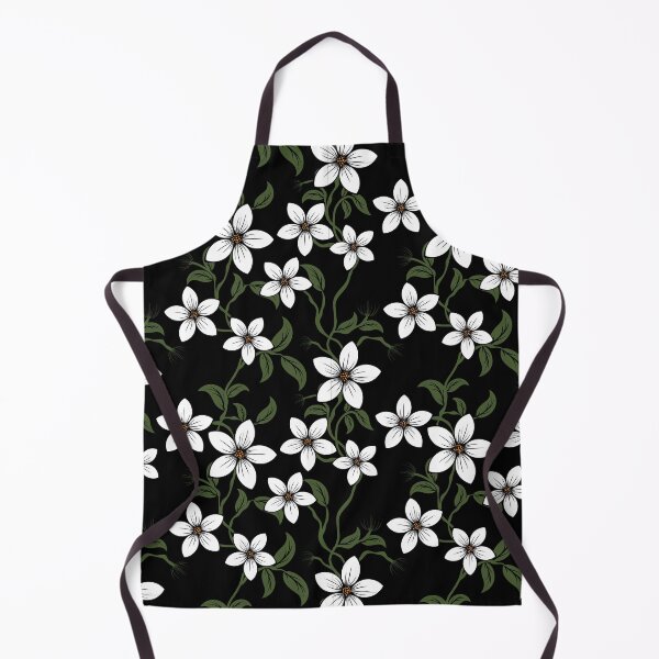 Item preview, Elegant White Florals on Black designed and sold by NikksCustomArt.