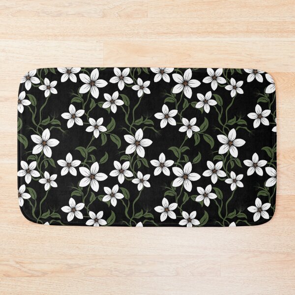 Item preview, Elegant White Florals on Black designed and sold by NikksCustomArt.