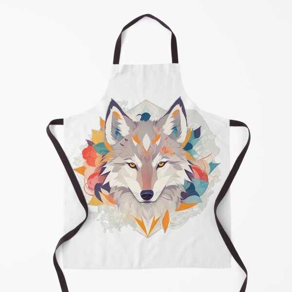 Item preview, A wolf with beautiful bright colors designed and sold by Natcharee.