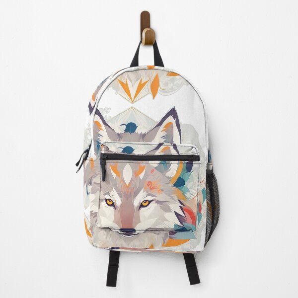 Item preview, A wolf with beautiful bright colors designed and sold by Natcharee.
