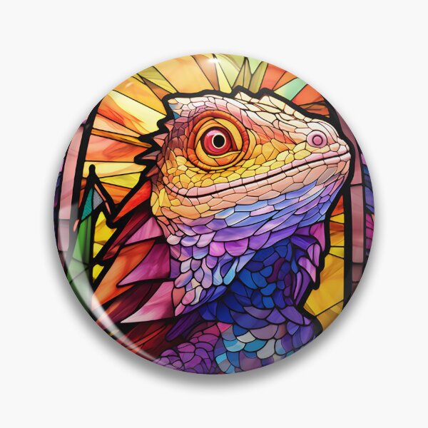 Item preview, Stained Glass Bearded Dragon designed and sold by Kary Pearson.