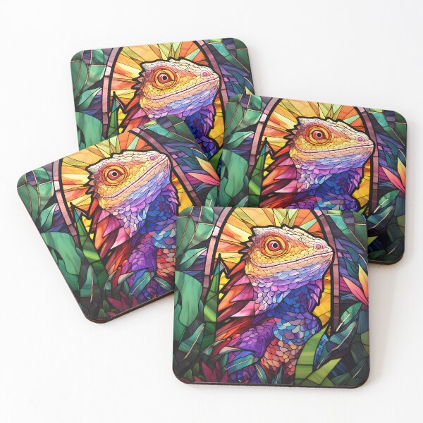 Item preview, Stained Glass Bearded Dragon designed and sold by Kary Pearson.