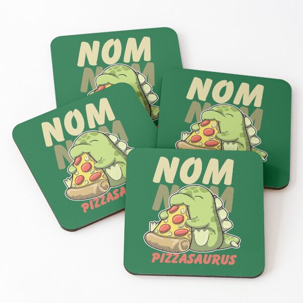 Item preview, Nom Nom With Stegosaurus Eating Slice of Pizza - Pizzasaurus designed and sold by The magic Yellow bus.
