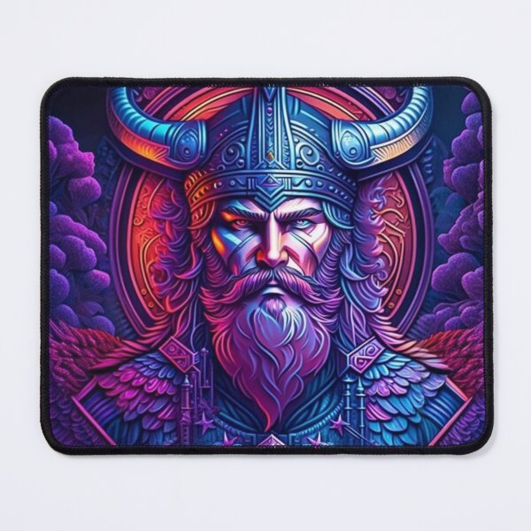 Item preview, strong viking with black crows beautiful, rich deep colors designed and sold by aipaint.