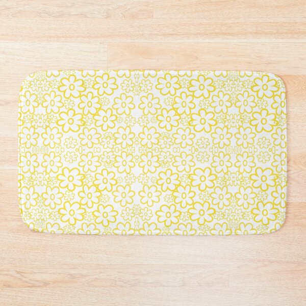 Item preview, Sunny Yellow Florals on White designed and sold by NikksCustomArt.