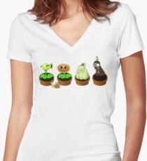 Plants vs Zombies: Zen Garden Women's Fitted V-Neck T-Shirt