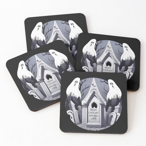 Item preview, Ghost Spooky Here Lies My Social Life Funny Halloween designed and sold by Cute & Sassy Custom Gifting Boutiques.