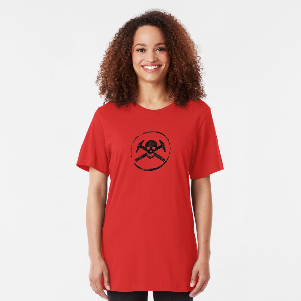 Architectural Jolly Rogers Ink Stamp Slim Fit T-Shirt