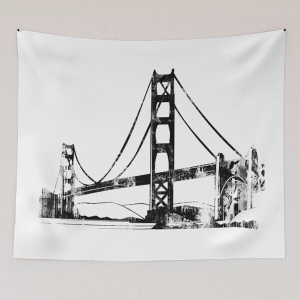 Item preview, golden gate bridge sketch designed and sold by BON-TEESHOP.
