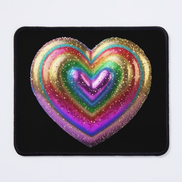 Item preview, Rainbow Glitter Heart designed and sold by Tau Tia L Douglass.