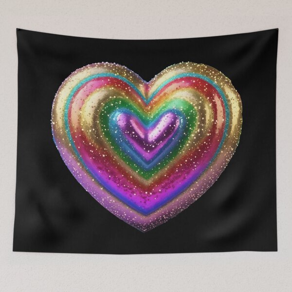 Item preview, Rainbow Glitter Heart designed and sold by Tau Tia L Douglass.