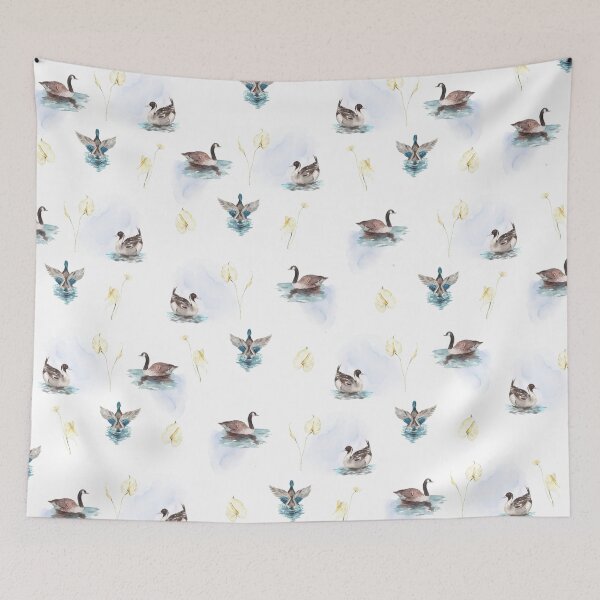 Item preview, Wild ducks watercolour kids bedding designed and sold by Scenic.