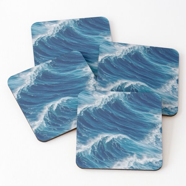 Item preview, Southsea, waves pattern, deep blue sea designed and sold by CoolPixels.