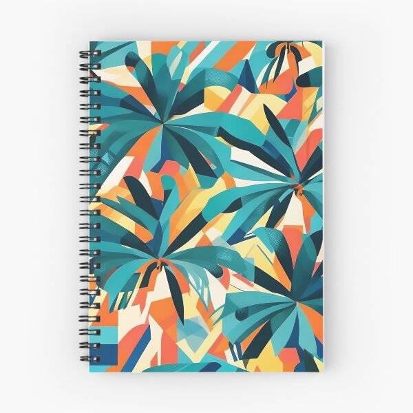 Item preview, Cubist Palmscape Reverie - Geometric Oasis in Artistic Splendor designed and sold by Freak-Scene.