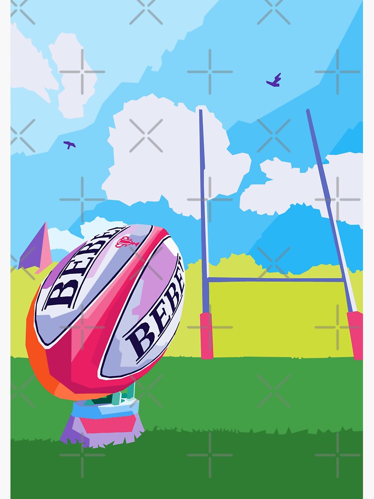 Numbers 2021 and rugby ball in pop art style Vector Image