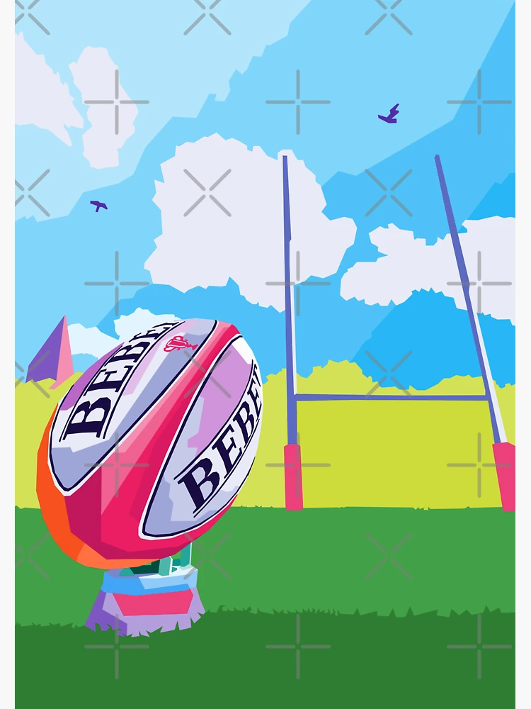 Rugby Team Captain Pop Art Rugby Player' Sticker