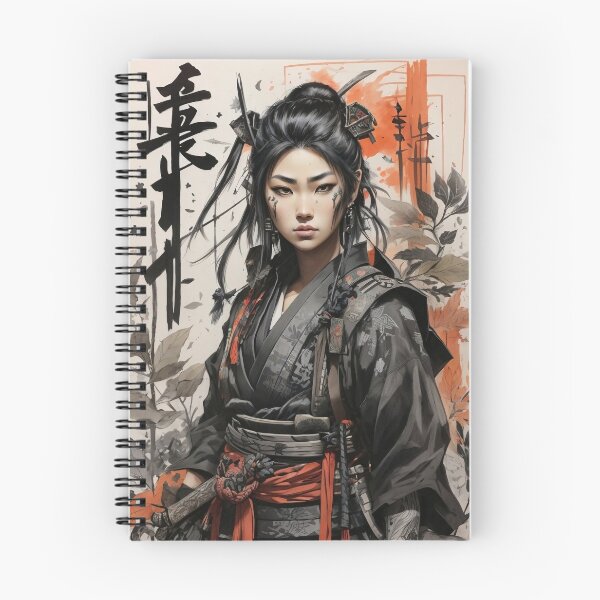 Item preview, Japanese Samurai, anime girl, manga, comic, drawing, T-shirt, closeup designed and sold by Chemikal1993.