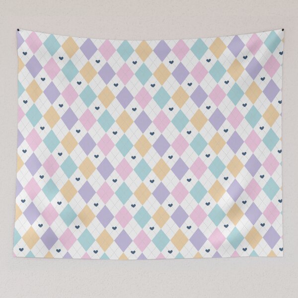 Aperçu de l'œuvre Motif Argyle Pastel créée et vendue par iD3signs.