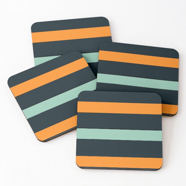 Item preview, Halloween pattern in orange, black and mint green designed and sold by SamJanner.