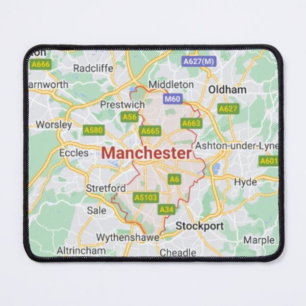 Item preview, Manchester map designed and sold by OliLewDesigns.