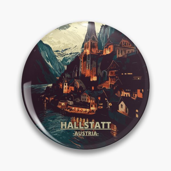 Item preview, Hallstatt in night, Austria designed and sold by TomFrontierArt.