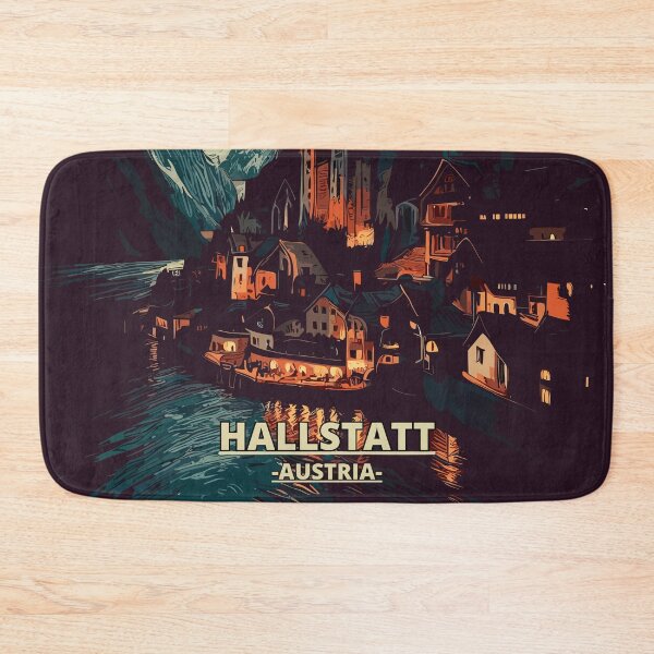 Item preview, Hallstatt in night, Austria designed and sold by TomFrontierArt.