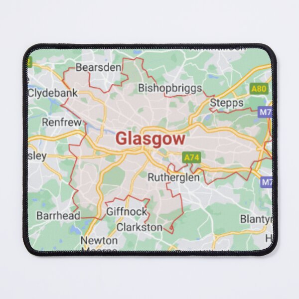 Item preview, Glasgow map designed and sold by OliLewDesigns.