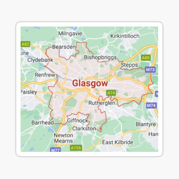 Item preview, Glasgow map designed and sold by OliLewDesigns.