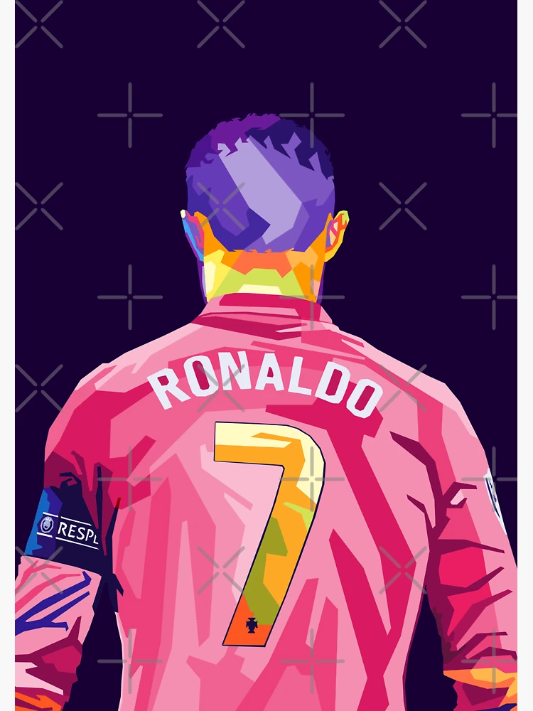 logo, t-shirt, 8k, funko pop Cristiano Ronaldo, with backround S