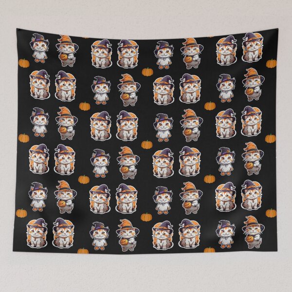Item preview,  cats and pumpkin,  halloween designed and sold by maggNf.
