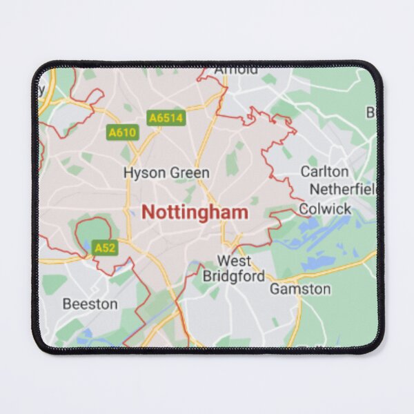 Item preview, Nottingham map designed and sold by OliLewDesigns.