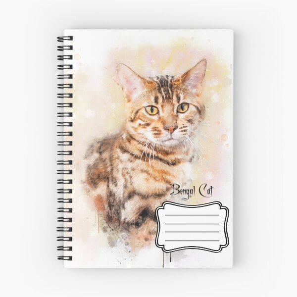 Artikelvorschau, Zurück zur Schule: Bengalkatzen-Tagebuch entworfen und verkauft von PetsArt.