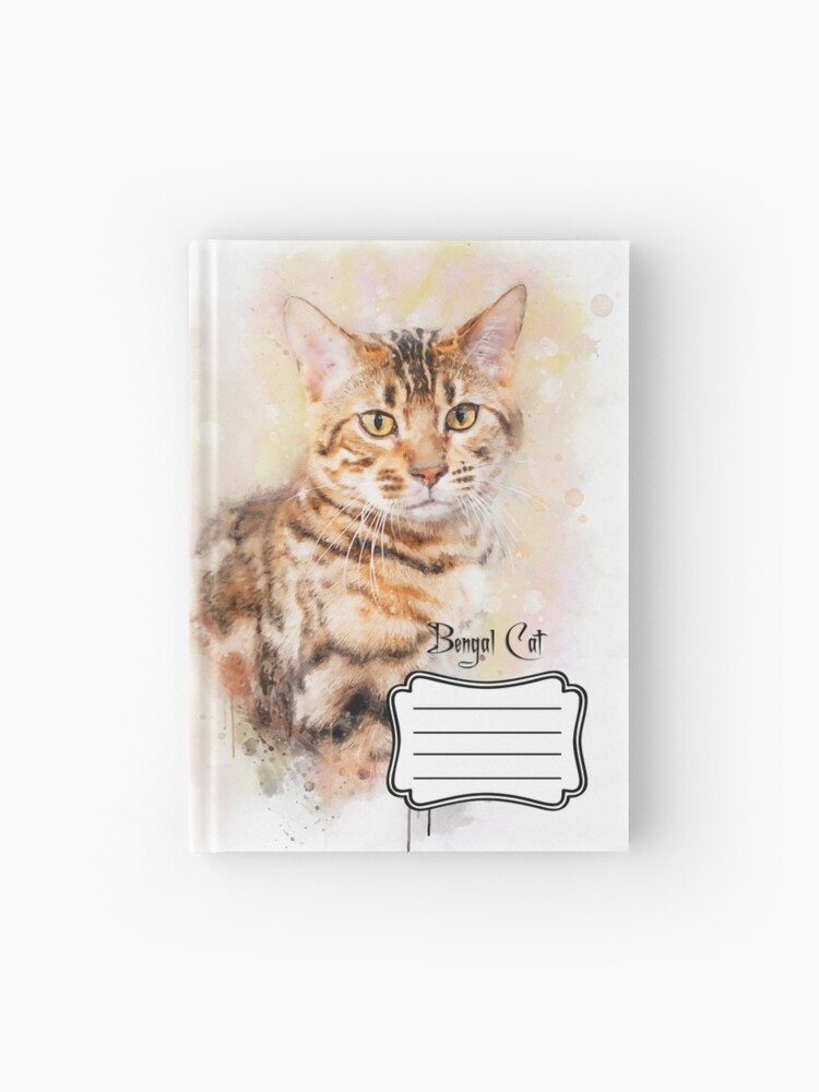Back to school Bengal cat journal Hardcover Journal for Sale by PetsArt