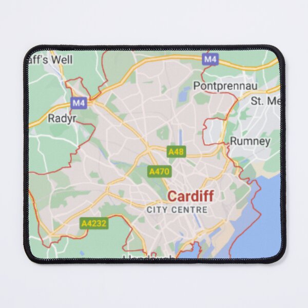 Item preview, Cardiff map designed and sold by OliLewDesigns.