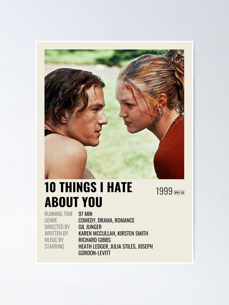 10 Things I Hate About You - 1999 Original Movie Poster