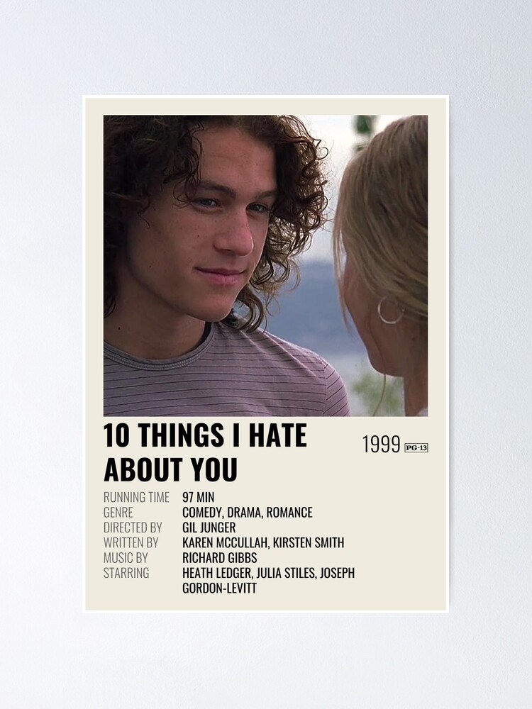 10 Things I Hate About You (1999) Movie Poster Poster for Sale by