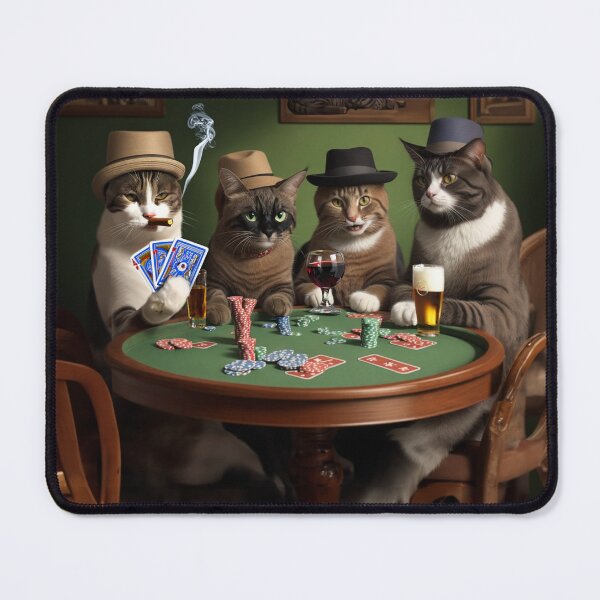 Item preview, Cats playing poker designed and sold by Glamalt.