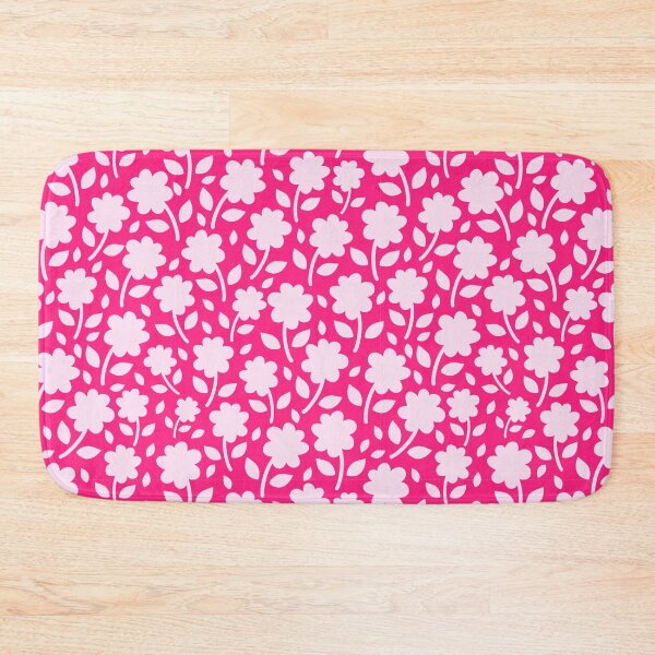 Item preview, A Vibrant Pink Silhouette Floral Flower pattern designed and sold by Nicola-Rowe.