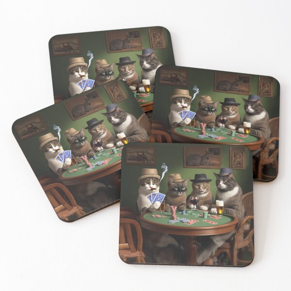 Item preview, Cats playing poker designed and sold by Glamalt.