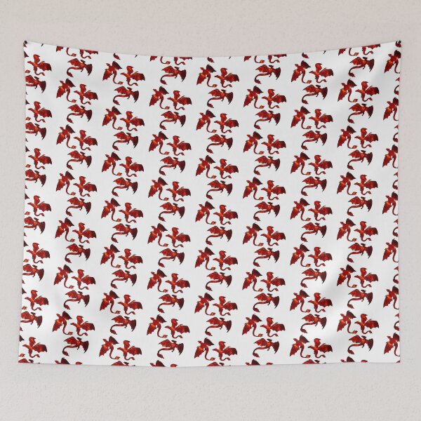 Item preview, Flying red dragons pattern  designed and sold by Yaragold.