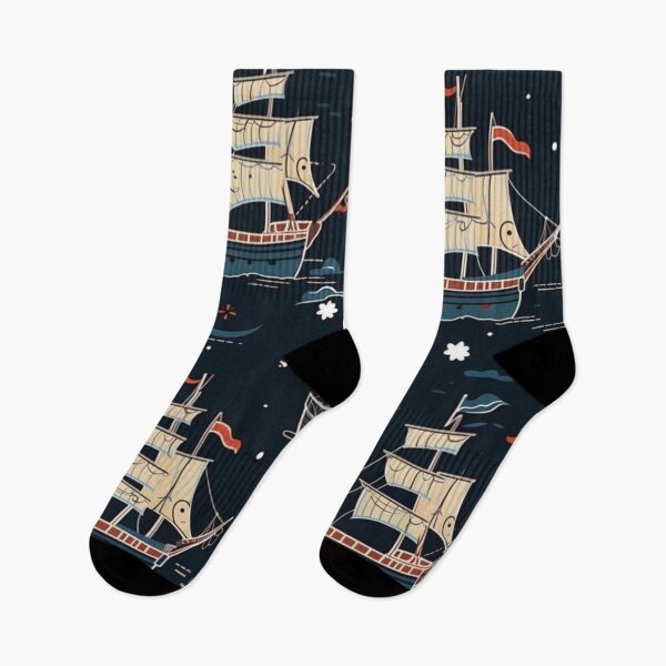Item preview, Pirate ship pattern designed and sold by DiveIntoDesigns.
