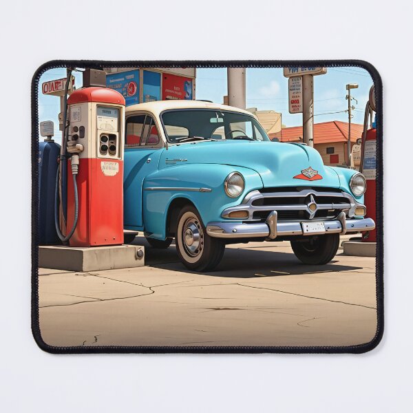 Item preview, American gas station, muscle car, refueling, desert, USA designed and sold by Chemikal1993.