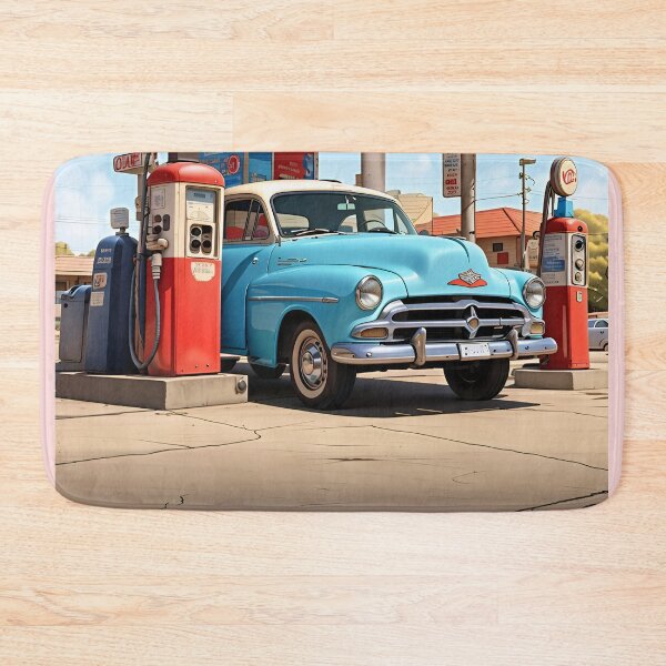 Item preview, American gas station, muscle car, refueling, desert, USA designed and sold by Chemikal1993.