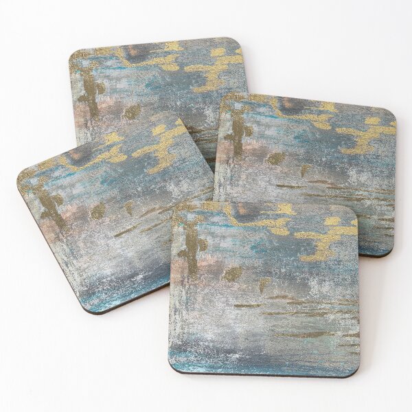 Item preview, Gold and Sea, Gold and sea, Abstract Art, Abstract Art designed and sold by MagicaPainting.