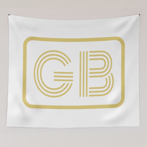 Item preview, GB Initials Gold Geometric Letters designed and sold by Jeallan Designs.