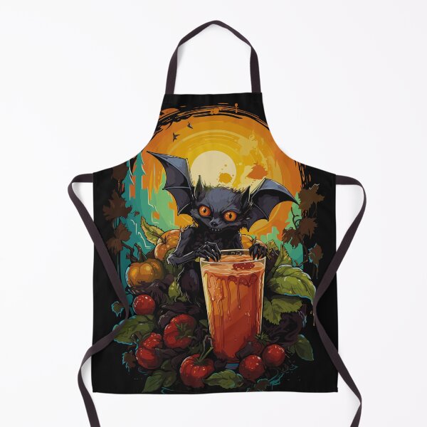 Item preview, Vegan Halloween: Bat Drinking a Smoothie designed and sold by TheFrenchVegan.