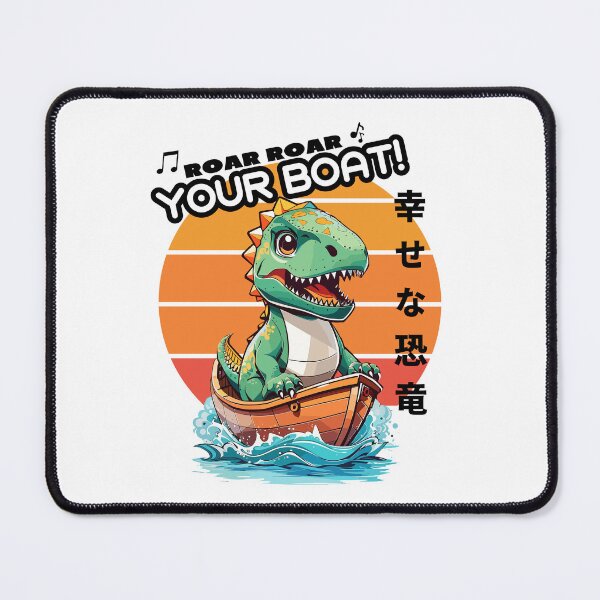 Artikelvorschau, Roar Roar Kawaii Happy Dinosaur T-Rex Japanischer Stil Weiß entworfen und verkauft von chatzous.