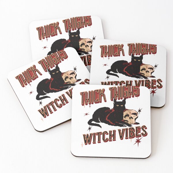 Item preview, "thick thighs witch vibes" halloween mood designed and sold by GalaxyGraffiti.